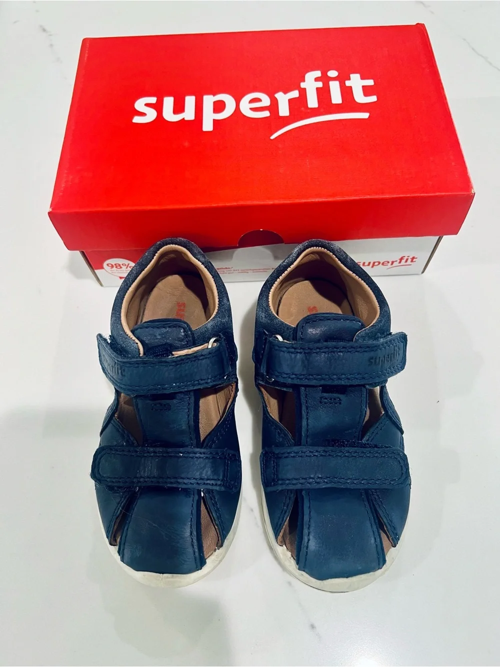 Superfit Boomerang leather closed sandals EU23 US6.5
